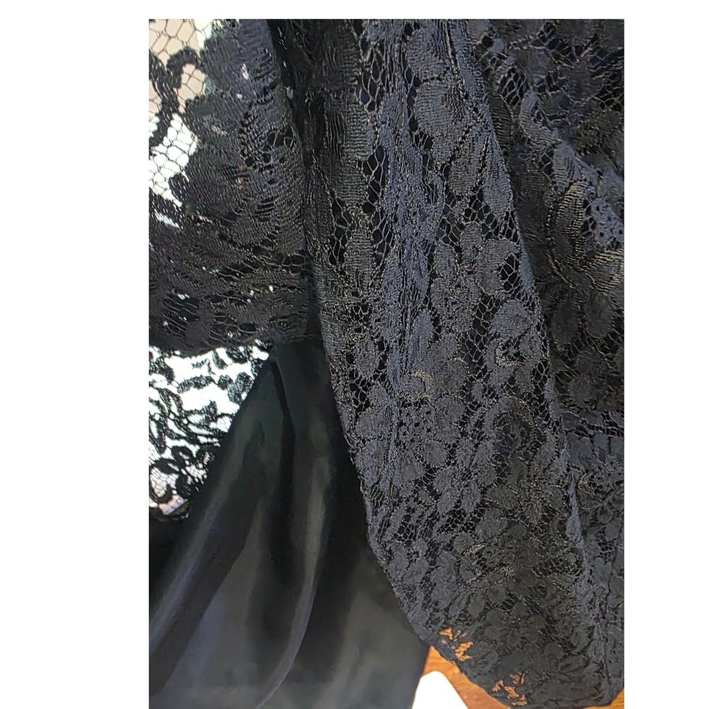 Ann Taylor Black Lace sweetheart Neck Midi Dress NWT Size 6 - Picture 6 of 10